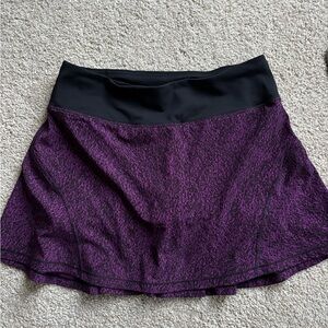 LULULEMON Circuit Breaker Skirt Skort Aurora Black Tennis Shorts Size 4